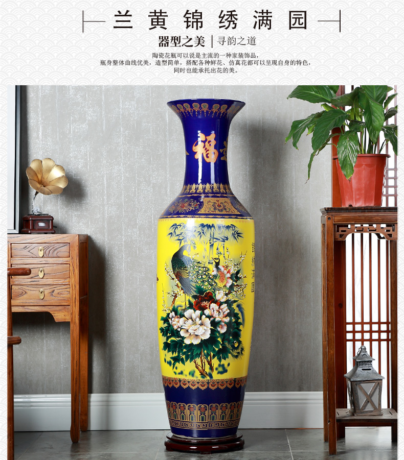 Break code a clearance sale! Jingdezhen ceramics powder enamel vase of large sitting room hotel opening decorative furnishing articles