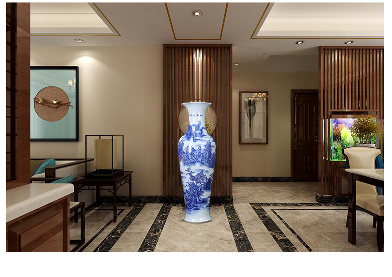 Jingdezhen porcelain ceramics of large vases, new Chinese style opening a housewarming gift flower arrangement sitting room adornment is placed