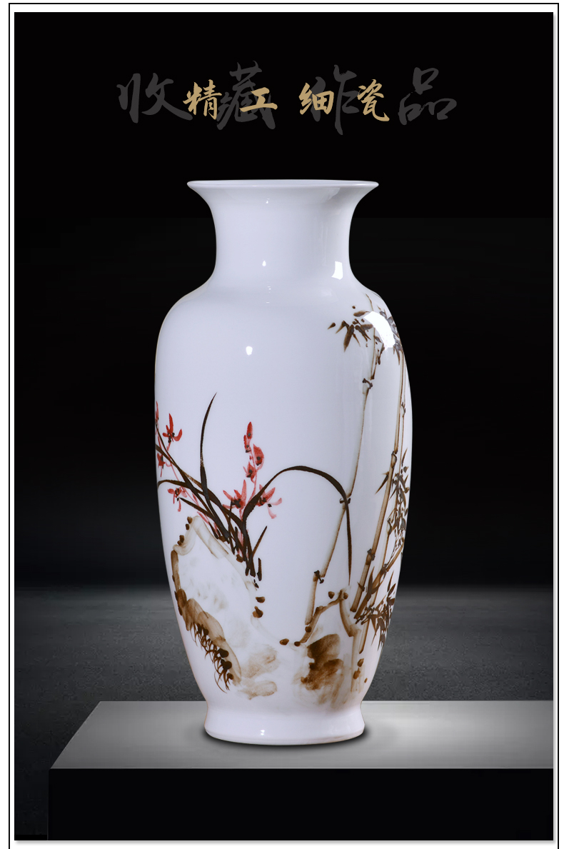 Jingdezhen hand painting ceramic vases, flower arrangement sitting room place new TV ark, rich ancient frame of Chinese style household ornaments