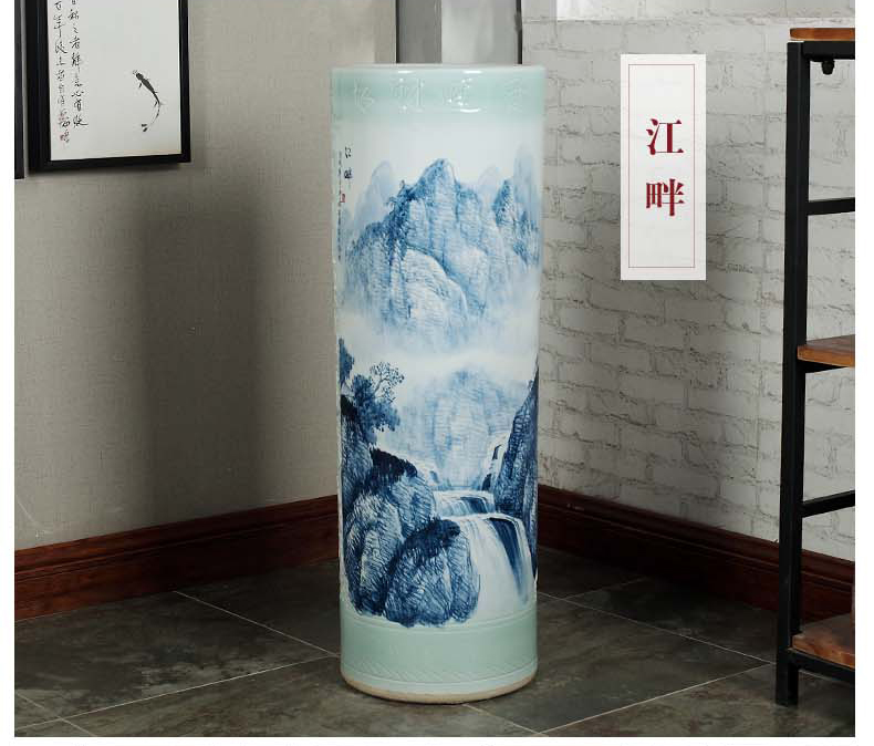 Jingdezhen porcelain ceramics quiver of large vase decoration to the hotel open living room TV cabinet study furnishing articles