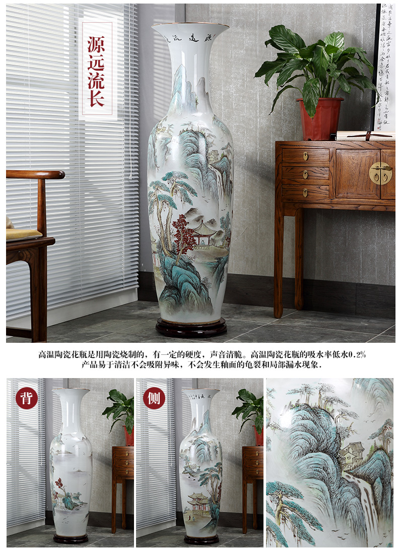 Jingdezhen ceramics hand - made hotel opening Chinese flower arranging office sitting room adornment of large vase furnishing articles