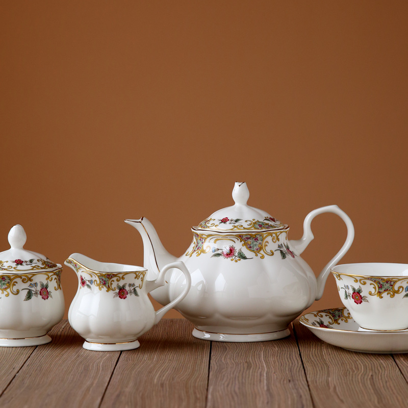 Ou tea set tea tea coffee ipads porcelain coffee cup suit British red ceramic cups of household