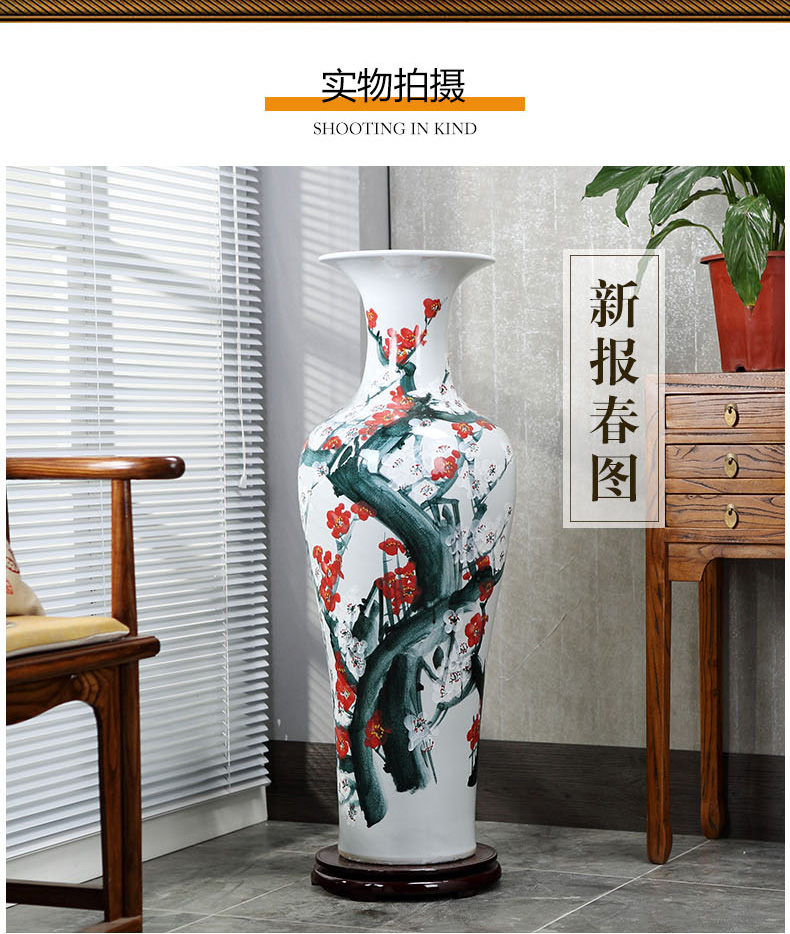 Jingdezhen ceramics of large vases, hand - made potted European - style flower arrangement sitting room adornment is placed in porch sweets