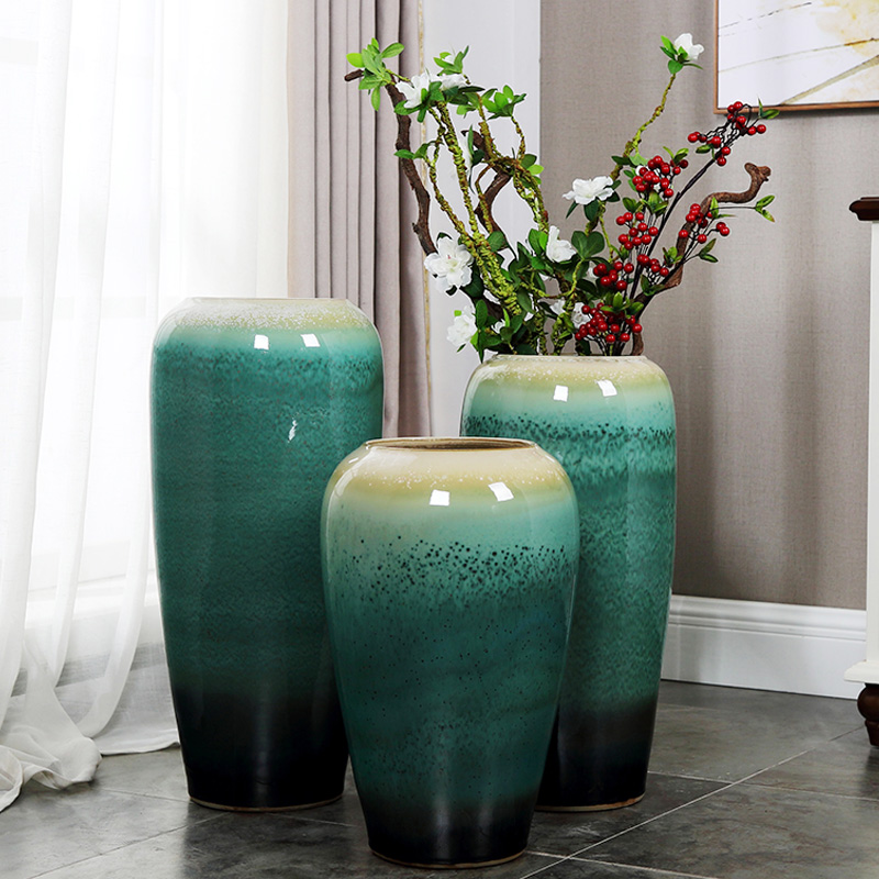 Jingdezhen ceramic new Chinese style of large vases, flower arranging I and contracted Europe type TV ark, sitting room adornment is placed