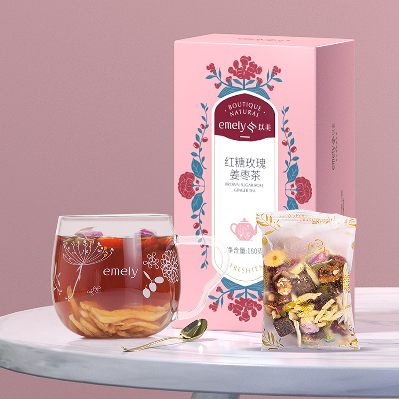In beauty farm tea red sugar ginger tea red sugar rose ginger date tea combined red date slice ginger bagged girls soak in water