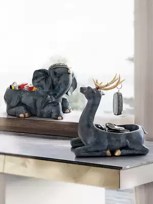 Creative into the entrance entrance entrance, key storage box, desktop ornaments, simple Nordic jewelry storage shelf decoration