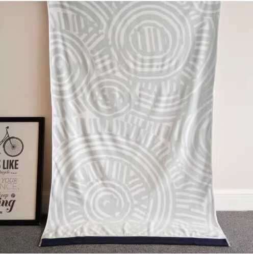 Sheridan Men's Pure Cotton Cut Velvet Printed Elegant Large Bath Towel Beach Towel 100*180cm