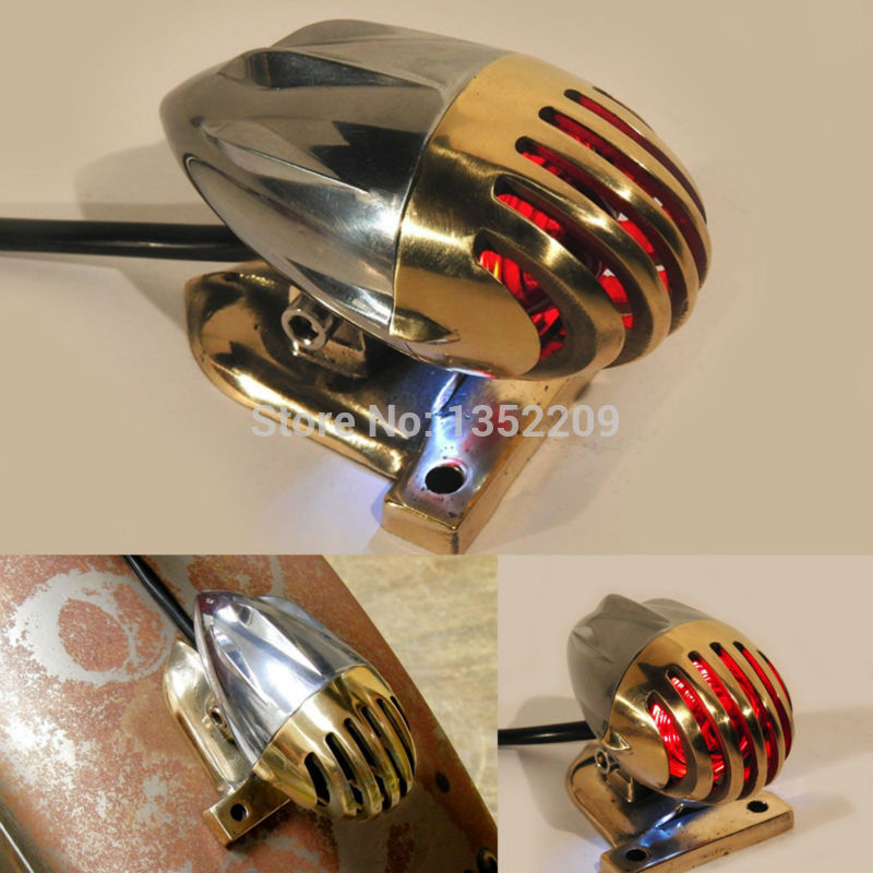 Locomotive accessories Harley cruising Harley locomotive retro modified metal bar grid rear taillights brake light assembly