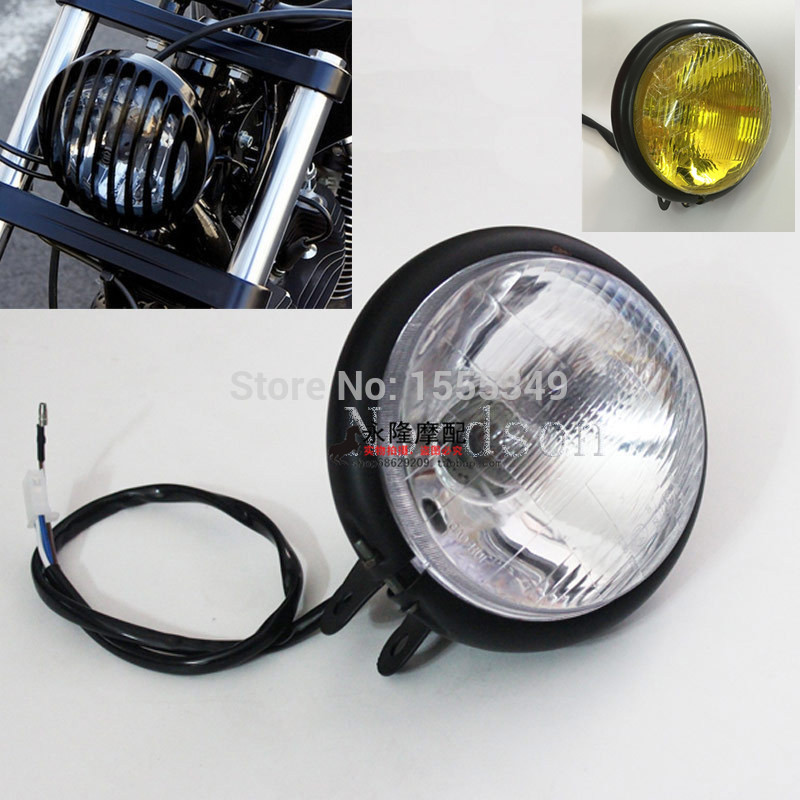 Locomotive accessories Harley cruise Harley locomotive big turtle king universal retrofit retro 5 inch metal headlight headlight