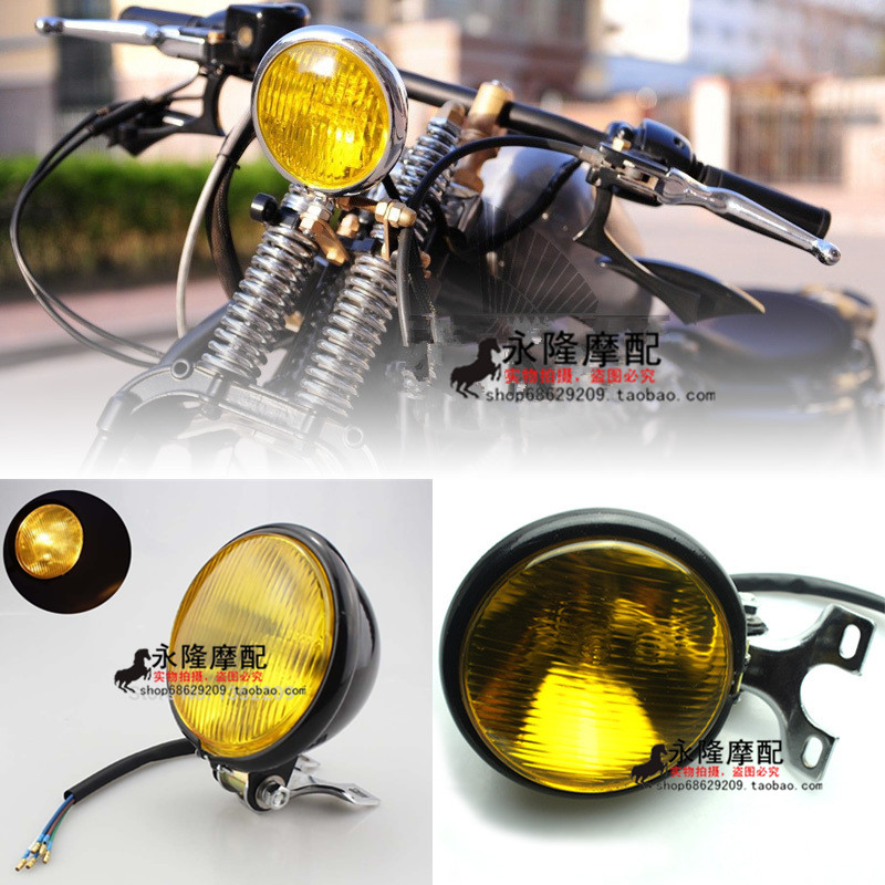 CG125 Locomotive Retro Light GN125 Retro Headling Lights Iron Shell Black Light near Living Room Light