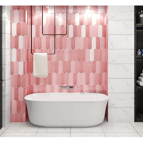 Нордические перья кирпичи полная керамическая павлин -пера кирпичи розовые зеленые белые керамические плитки с длинной полосой кухня и ванная