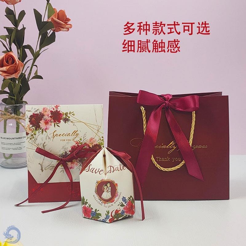 Custom Wedding Hand Companion Gift Box Wedding Banquet invites Cambodia's Sugar Box Three sets Advanced Atmosphere Please post new wedding creativity
