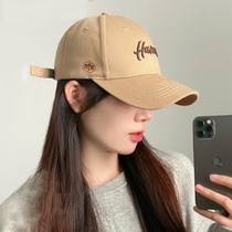Japanese fashion designer jointly styled brown peaked cap for women summer hard top baseball cap high quality letter hat
