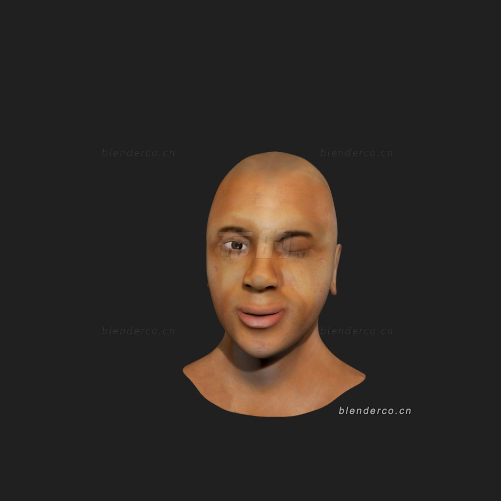 Blender光头男人角色人物模型