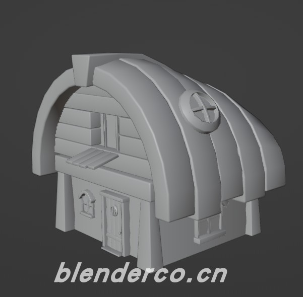 Blender卡通地面建筑15