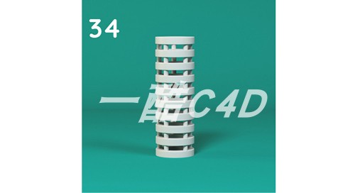 一酷C4D-GSG灰猩猩系列-建筑模型034