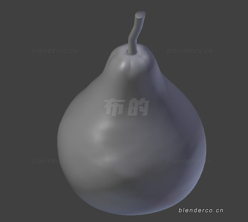 Blender水果梨模型 无贴图