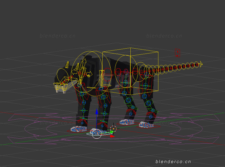 blender动物黑豹绑定模型-群友分享-具体作者不清楚了，知道的留言