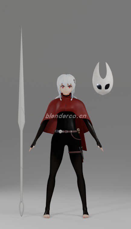 【个人练习】《空洞骑士：丝之歌》大黄蜂3D角色_已绑定