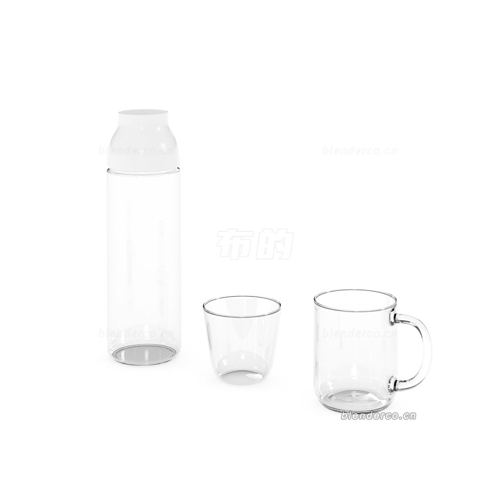 blender玻璃杯透明杯子模型
