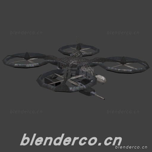 blender无人机模型-群友分享-作者不清楚了，知道的留言
