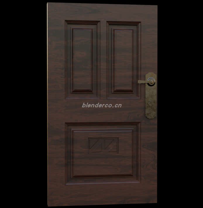 电商门模型金属门把手