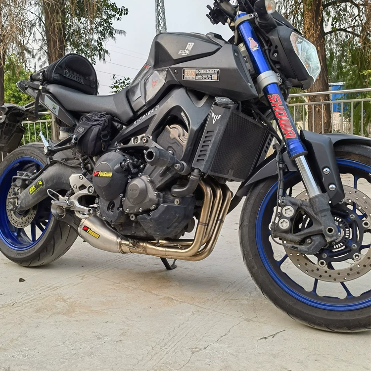 Подходящий для мотоциклетного выхлопа FZ09 XSR900 MT09 MT07, полная стадия модификации, отражающая выхлопная труба