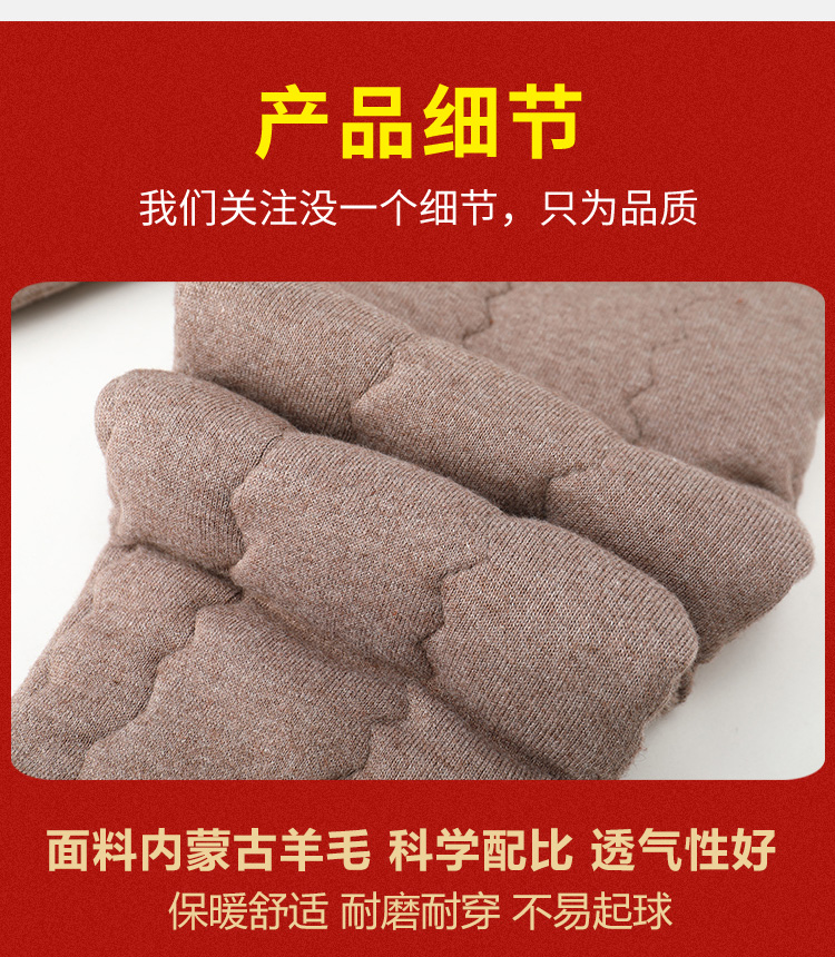 Quần cotton nam mùa đông cộng với nhung dày của phụ nữ eo cao cỡ lớn quần len cũ rộng quần cotton nam trung niên