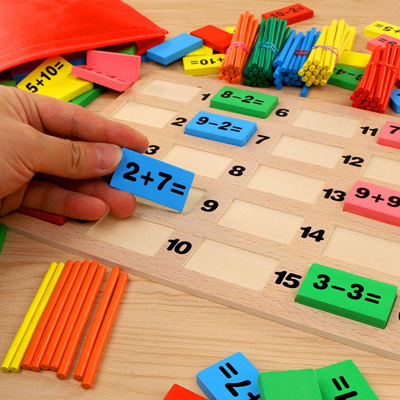 Children's math arithmetic teaching aids digital stick counter primary school students first grade addition and subtraction number stick counting stick