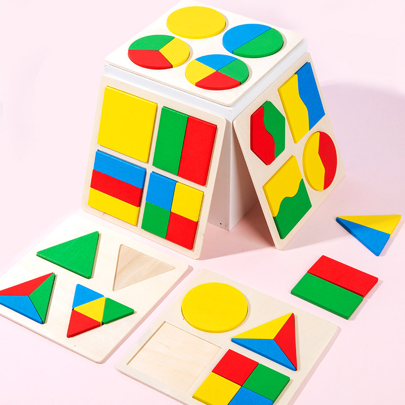 Mont's shape cognitive pairing toys geometric panel puzzle puzzle puzzle kindergarten enlightenment teaching
