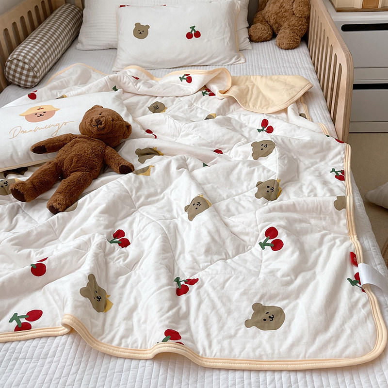 Machine washable baby air conditioning by kindergarten lunchtime child cotton quilts by newborn baby pure cotton cool by thin