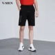 VMEN Wiman mùa hè đan quần short nam màu đen xu hướng thể thao quần short giản dị quần năm điểm 9 22211611 - Quần Jogger