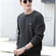 Spring and Autumn Sweater Men's Round Neck Casual Loose Large Cotton Bottoming Shirt Pullover Sweatshirt Knitted Sweater INS Trend