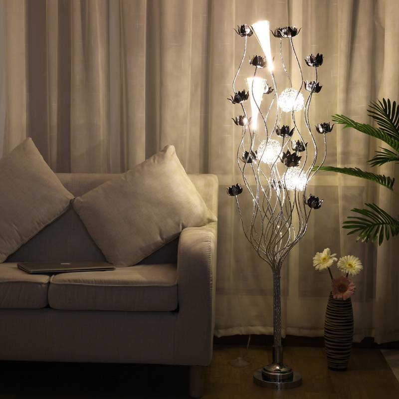 New simple creative living room remote control floor lamp Modern Nordic bedroom bed head lamp Decorative study LED floor lamp