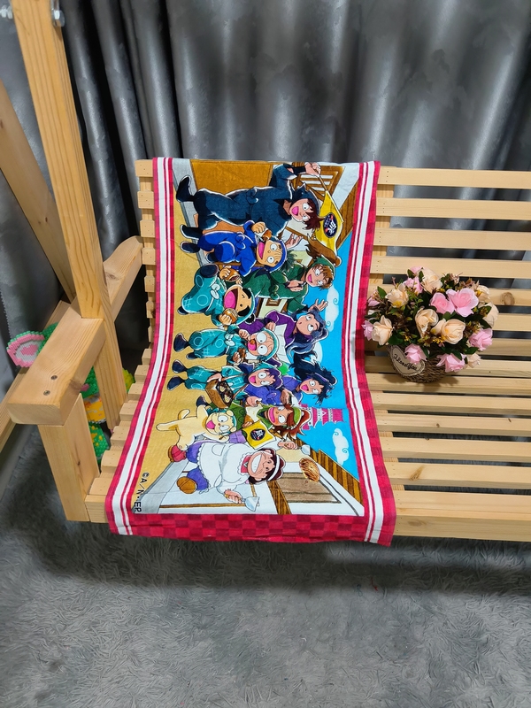 Foreign Trade Japanese Ninja Ranterou Pure Cotton Sports Towel Large Towel Bath Towel Cut Velvet Inkjet Printing Classic Anime