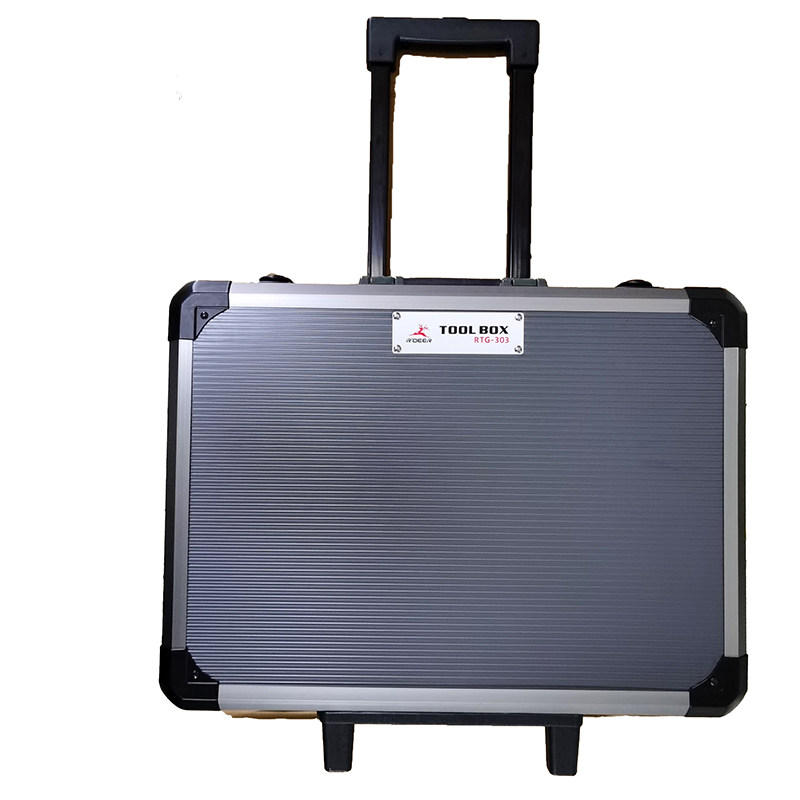 Flying deer with caster pull rod travel aluminum alloy border handheld powerful impact toolbox RTG-303