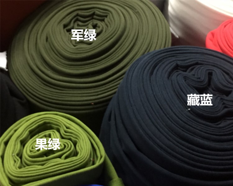 Cao cấp dệt kim cotton đàn hồi nhỏ terry thịt bò mỏng áo len vải thể thao phù hợp với quần váy quần áo vải - Vải vải tự làm vải thun cotton