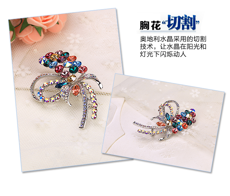 Broche femme ZABRINA en cristal artificiel - Ref 1178552 Image 25
