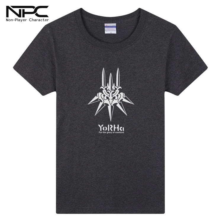 Ps4 Game Nier: Automata Nier Yorha Short-Sleeved Men's T-Shirt Game Merchandise Loose Large Size Cotton T-Shirt