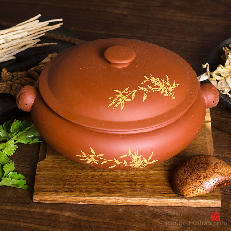 Steam boiler Chicken Steam Pot Yunnan Steam Pot Chicken Steam Pan Purple Casserole Saucepan Saucepan for special domestic maternal ceramic commercial