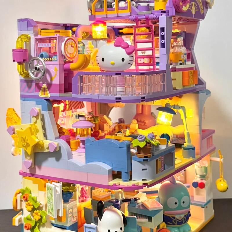 Toptoy Sanrio Family Academy Building Blocks Kuromi Half-Fish-Man Assembly Complete Set Toy Figures Girls' Gifts Toptoy Sanrio Family Academy Building Blocks Kuromi Half-Fish-Man Assembly Complete Set Toy Figures Girls' Gifts