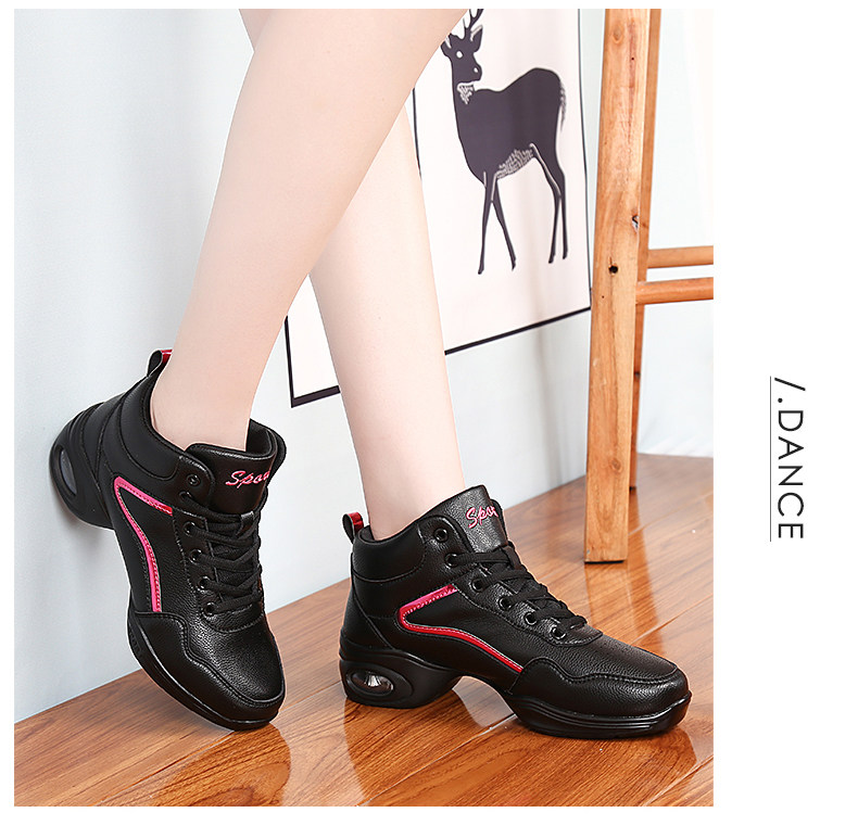 Love Dance New Autumn Winter Genuine Leather Dance Shoes Women's Soft Bottom Square Dance Shoes Outwear Water Soldiers Dance Gait Dance Shoes