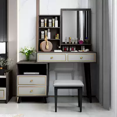 Dressing table Bedroom net celebrity ins wind small apartment dressing table Modern simple small storage cabinet integrated makeup table