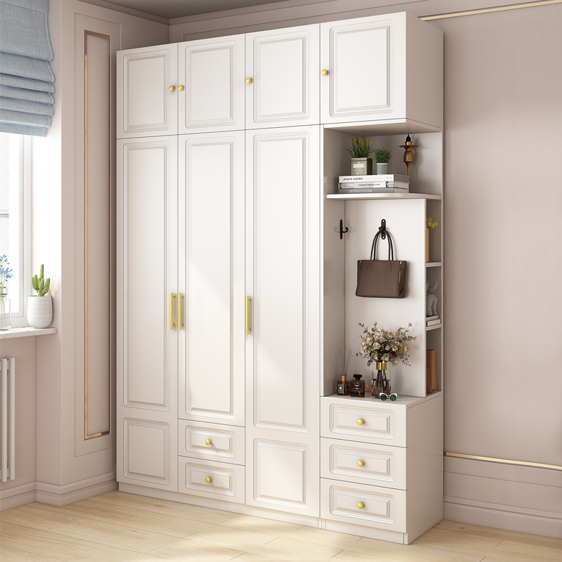 Wardrobe home bedroom storage cabinet small apartment rental room with simple modern assembly with dressing table large wardrobe