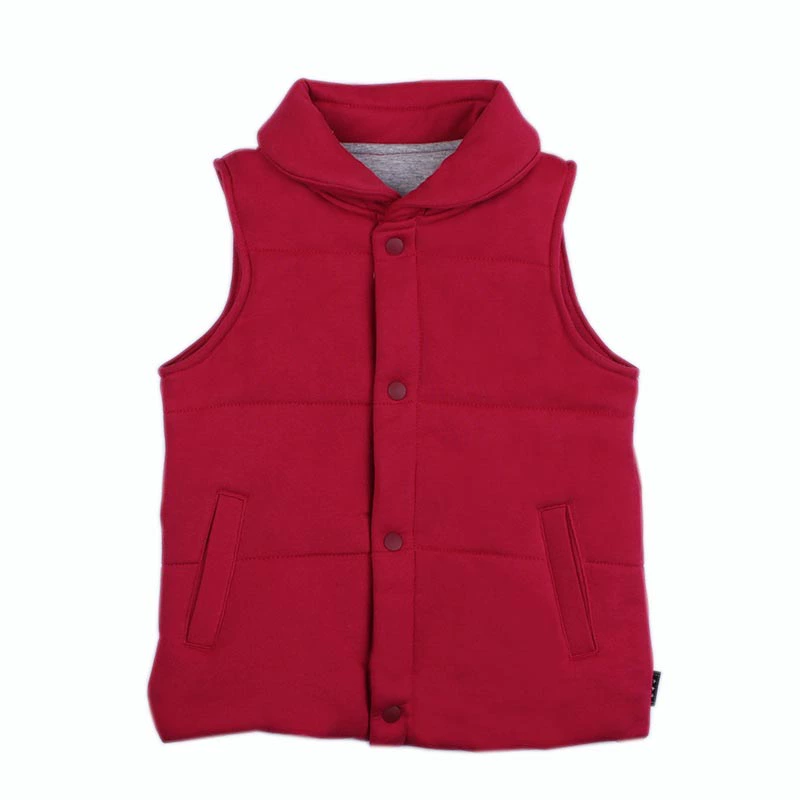 趣 Quần áo trẻ em Nhật Bản mùa thu đông nam nữ cotton trẻ em cộng với áo vest cotton dày cho bé vest đơn giản