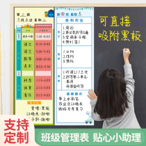 Class teacher class management table Wall sticker Magnetic artifact Kindergarten primary school Middle School classroom curriculum customization