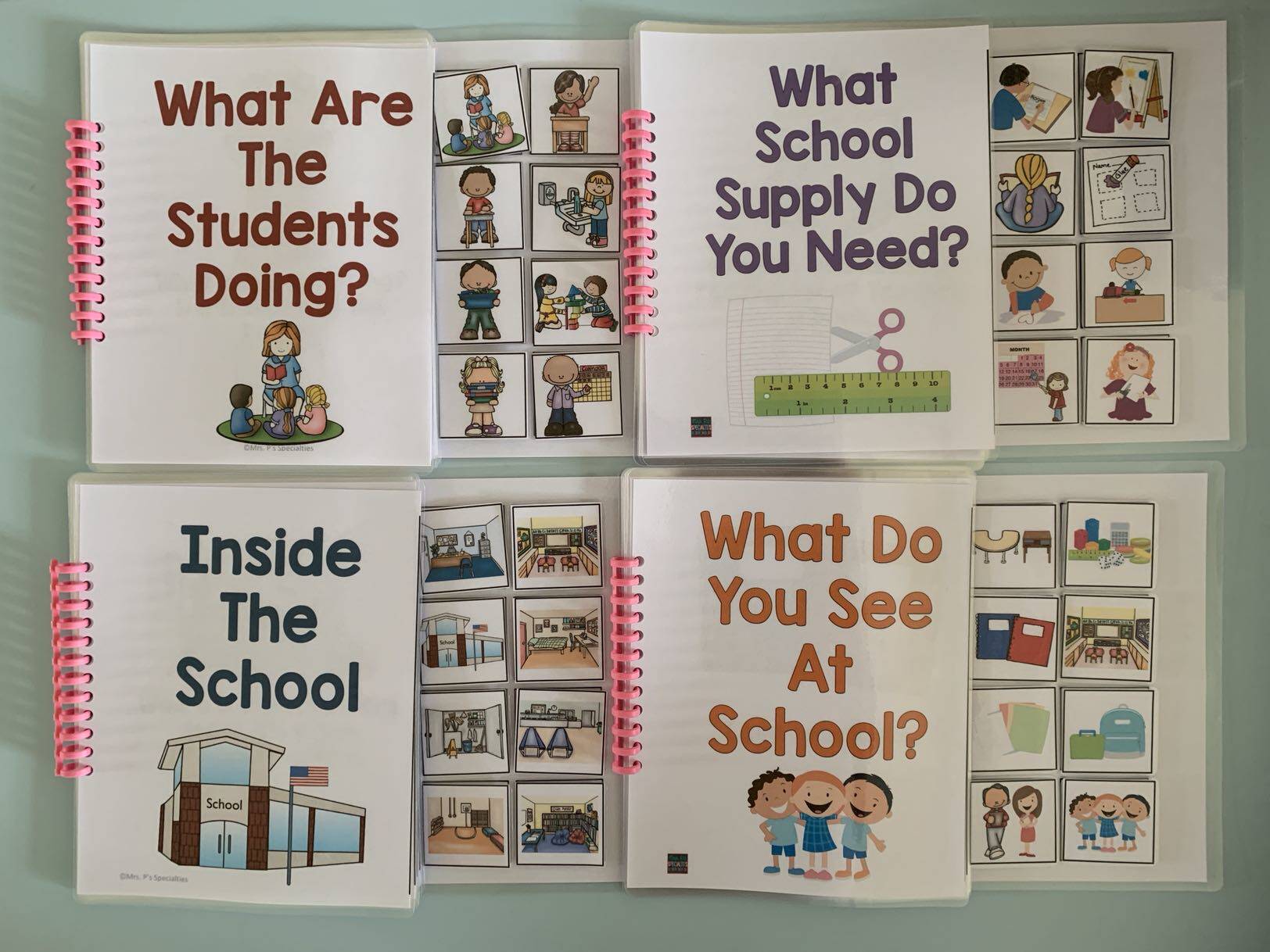 Back to school theme quiet book finished DIY English Enlightenment puzzle quiet book paste book