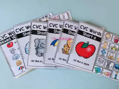 English Enlightenment DIY quiet book finished phonics natural spelling CVC quiet book early education Enlightenment