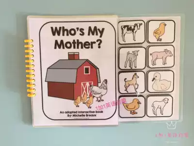 whos My mother Animal child quiet book DIY early education parent-child sticker book quiet book Finished product