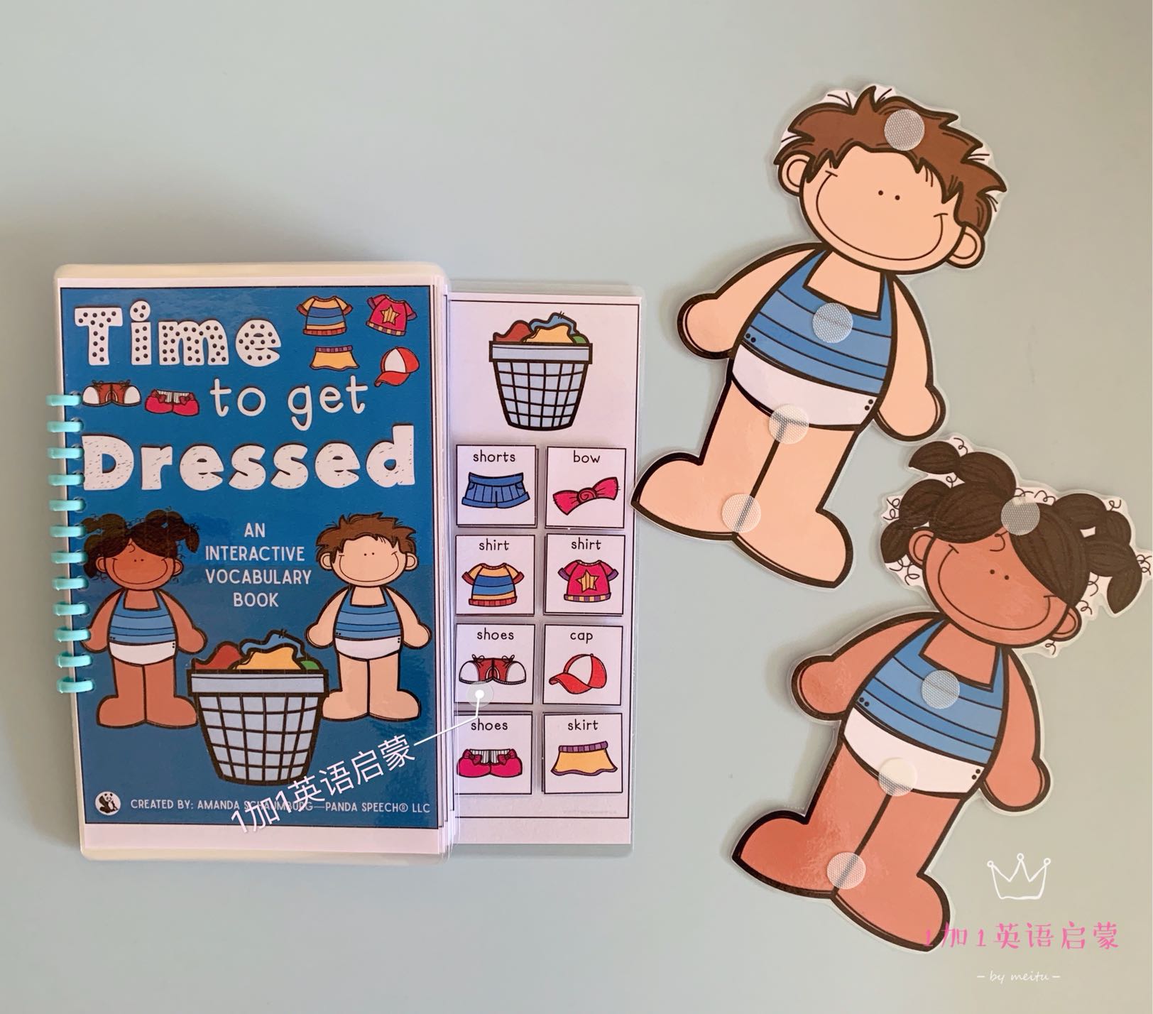 Dressed vibrato same dressing baby enlightenment hand tear quiet book finished English Velcro